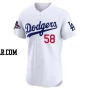 Lou Trivino Men's Los Angeles Dodgers White Elite Home World Series Champions Jersey