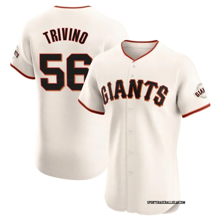 Lou Trivino Men's San Francisco Giants Cream Elite Home Jersey