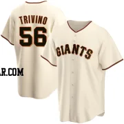Lou Trivino Men's San Francisco Giants Cream Replica Home Jersey