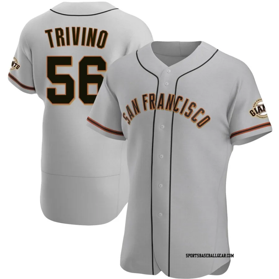 Lou Trivino Men's San Francisco Giants Gray Authentic Road Jersey