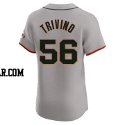 Lou Trivino Men's San Francisco Giants Gray Elite Road Jersey