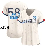 Lou Trivino Women's Los Angeles Dodgers Cream Limited 2024 City Connect Jersey