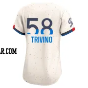 Lou Trivino Women's Los Angeles Dodgers Cream Limited 2024 City Connect Jersey