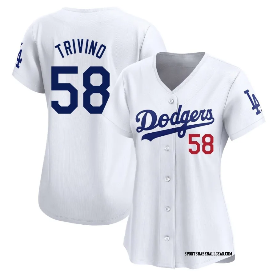 Lou Trivino Women's Los Angeles Dodgers White Limited Home Jersey
