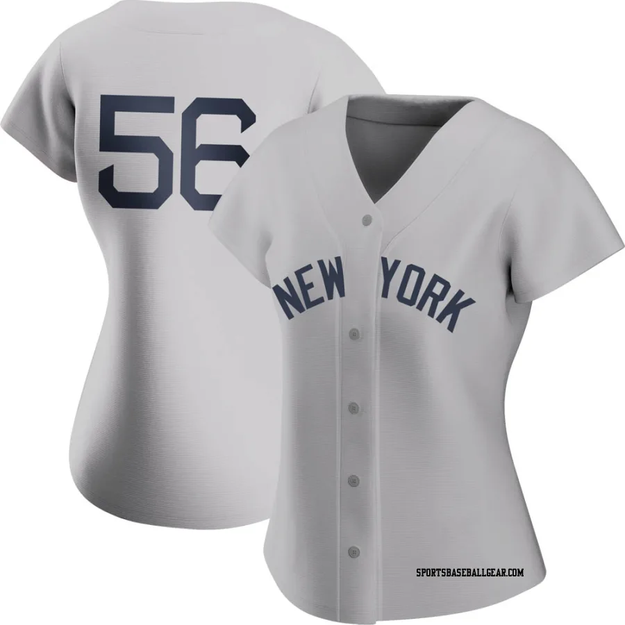 Lou Trivino Women's New York Yankees Gray Authentic 2021 Field of Dreams Jersey