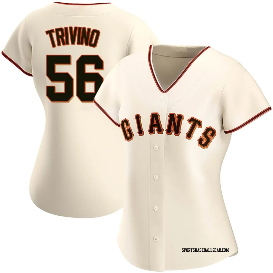 Lou Trivino Women's San Francisco Giants Cream Authentic Home Jersey