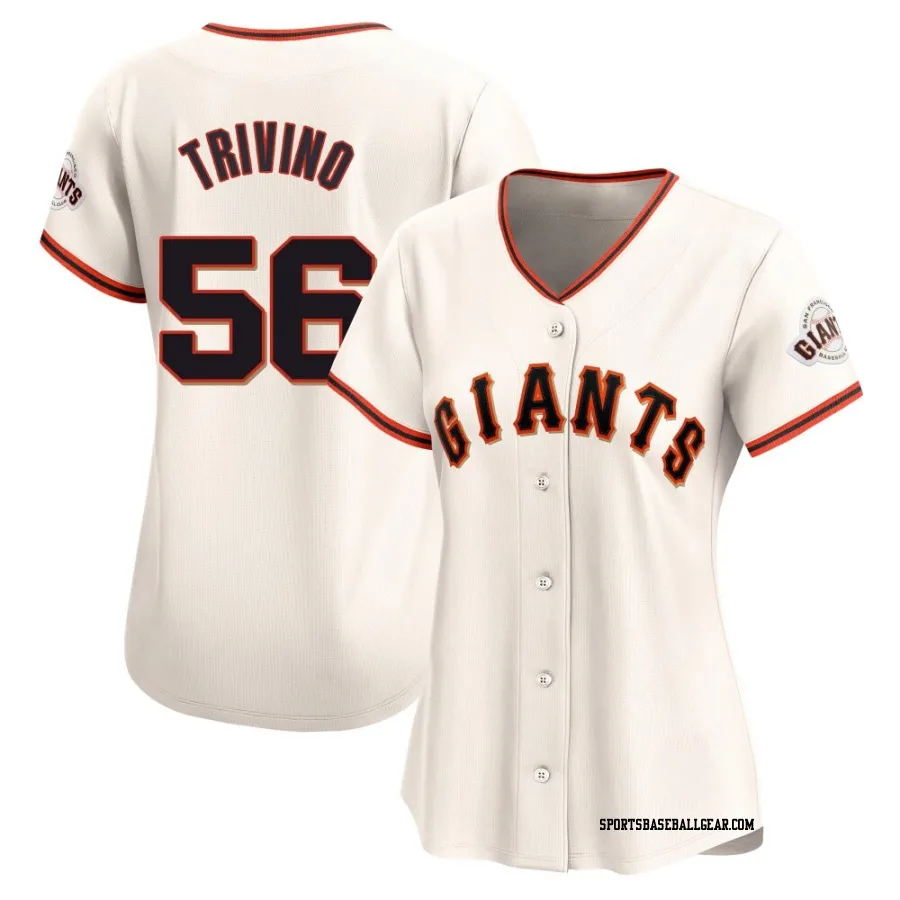 Lou Trivino Women's San Francisco Giants Cream Limited Home Jersey