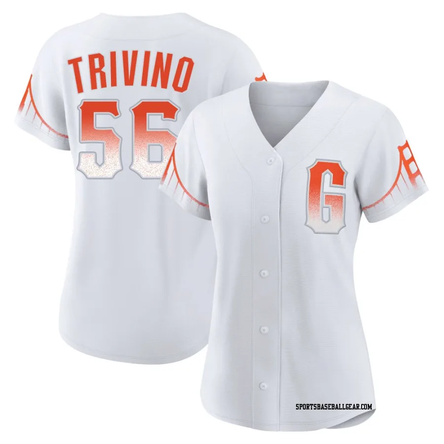 Lou Trivino Women's San Francisco Giants White Replica 2021 City Connect Jersey