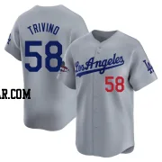 Lou Trivino Youth Los Angeles Dodgers Gray Limited Away World Series Champions Jersey
