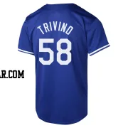Lou Trivino Youth Los Angeles Dodgers Royal Limited Alternate 2024 World Series Jersey