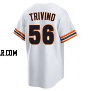 Lou Trivino Youth San Francisco Giants White Limited Throwback Cooperstown Collection Jersey