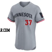 Louis Varland Men's Minnesota Twins Gray Elite Road Jersey