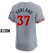 Louis Varland Men's Minnesota Twins Gray Elite Road Jersey