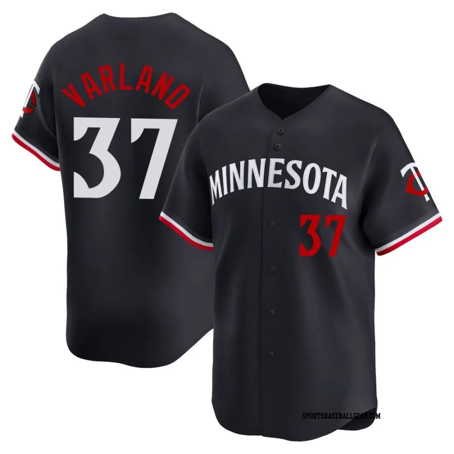 Louis Varland Men's Minnesota Twins Navy Limited Alternate Jersey