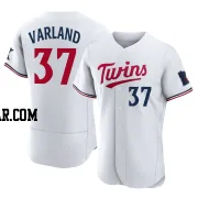 Louis Varland Men's Minnesota Twins White Authentic Home Jersey