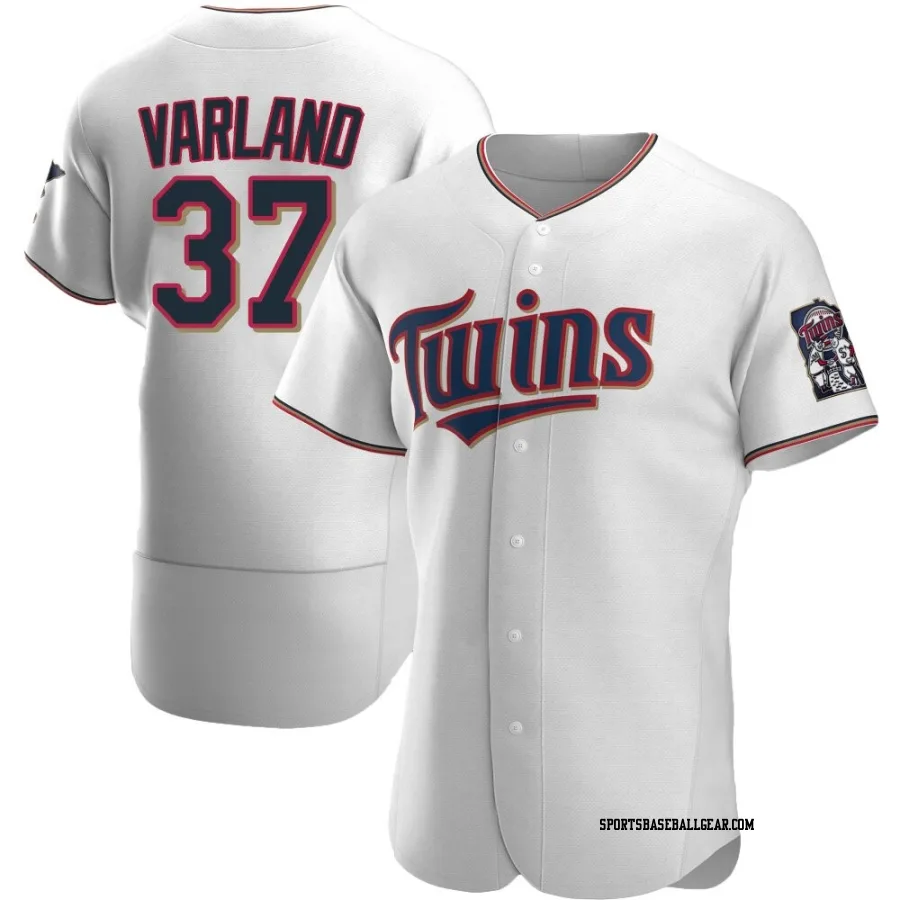 Louis Varland Men's Minnesota Twins White Authentic Home Jersey
