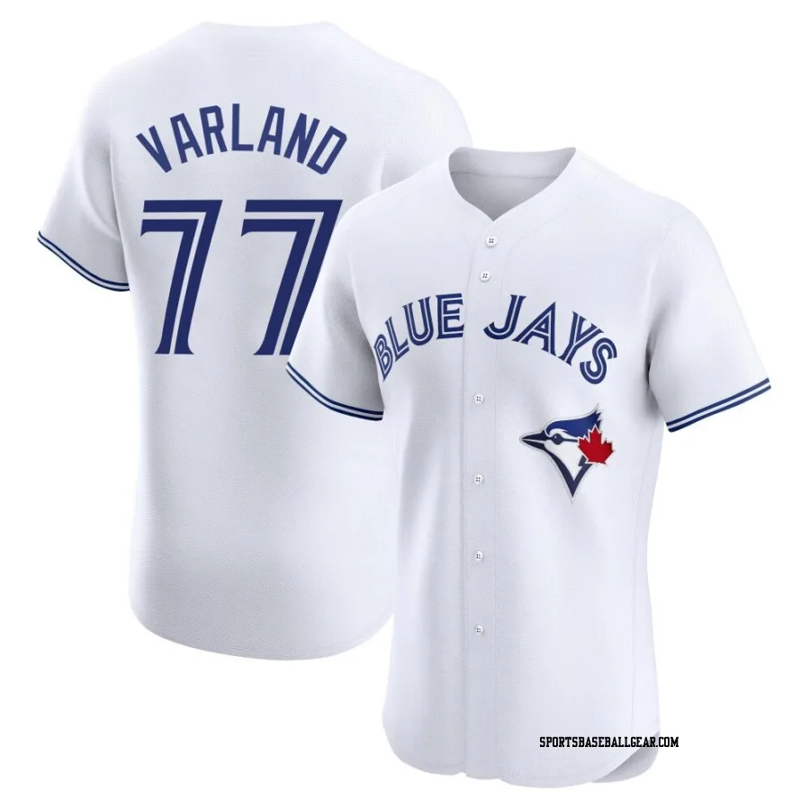Louis Varland Men's Toronto Blue Jays White Elite Home Jersey