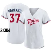 Louis Varland Women's Minnesota Twins White Authentic Home Jersey