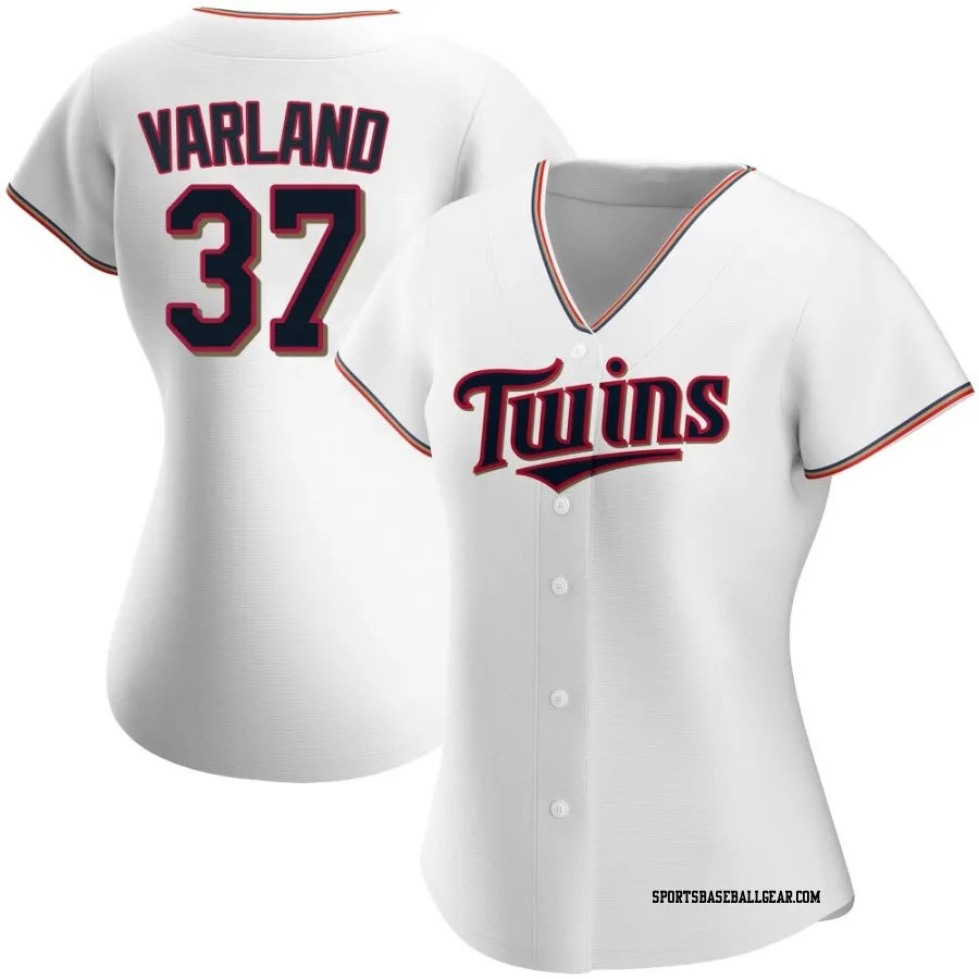 Louis Varland Women's Minnesota Twins White Replica Home Jersey