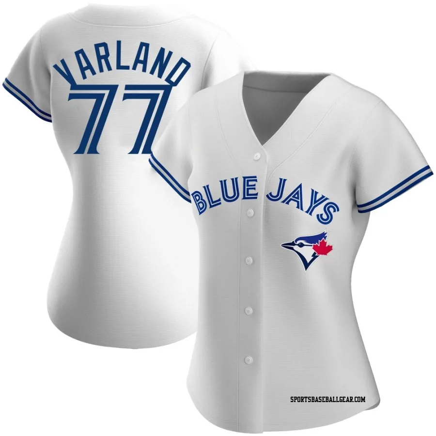 Louis Varland Women's Toronto Blue Jays White Authentic Home Jersey