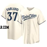 Louis Varland Youth Minnesota Twins Cream Replica Alternate Jersey