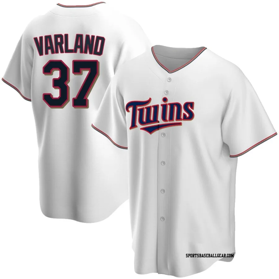 Louis Varland Youth Minnesota Twins White Replica Home Jersey