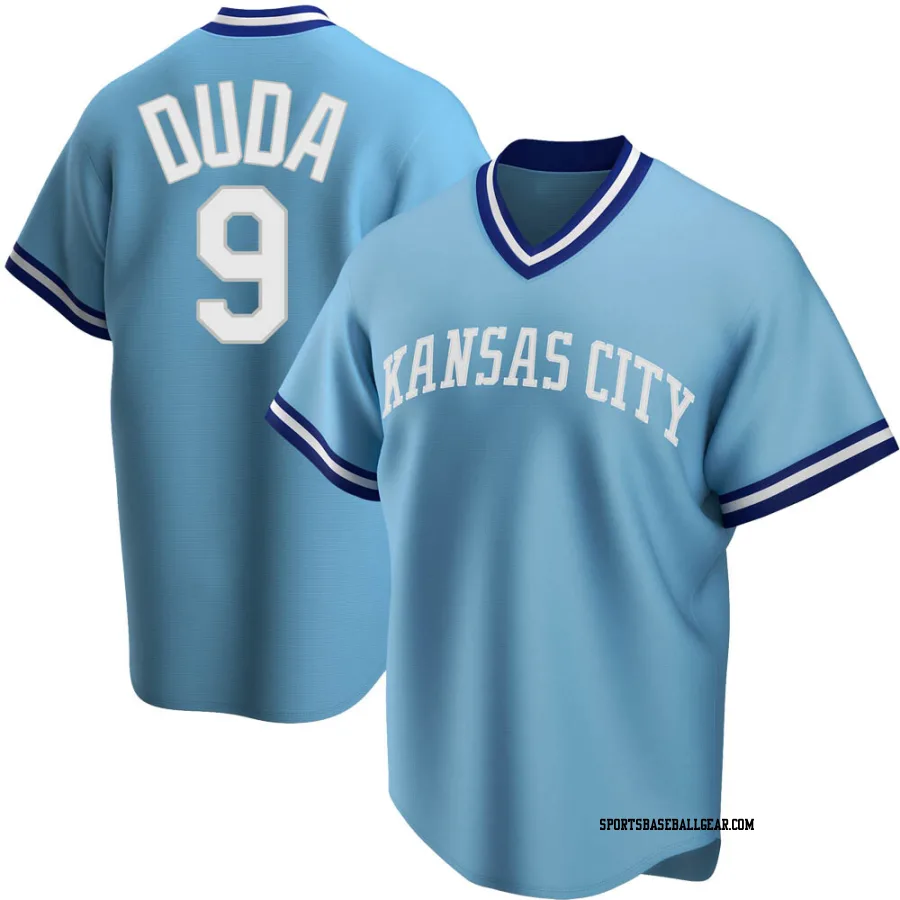 Lucas Duda Youth Kansas City Royals Light Blue Replica Road Cooperstown Collection Jersey