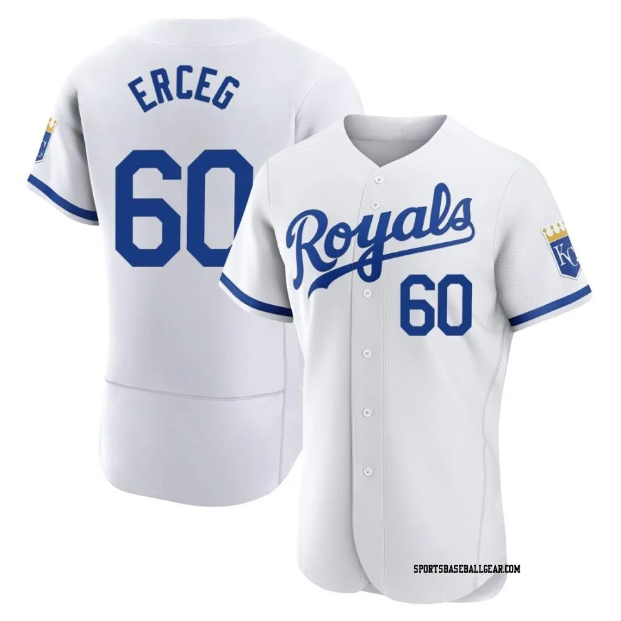 Lucas Erceg Men's Kansas City Royals White Authentic 2022 Home Jersey