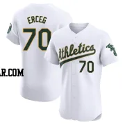 Lucas Erceg Men's Oakland Athletics White Elite Home Jersey