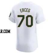 Lucas Erceg Men's Oakland Athletics White Elite Home Jersey