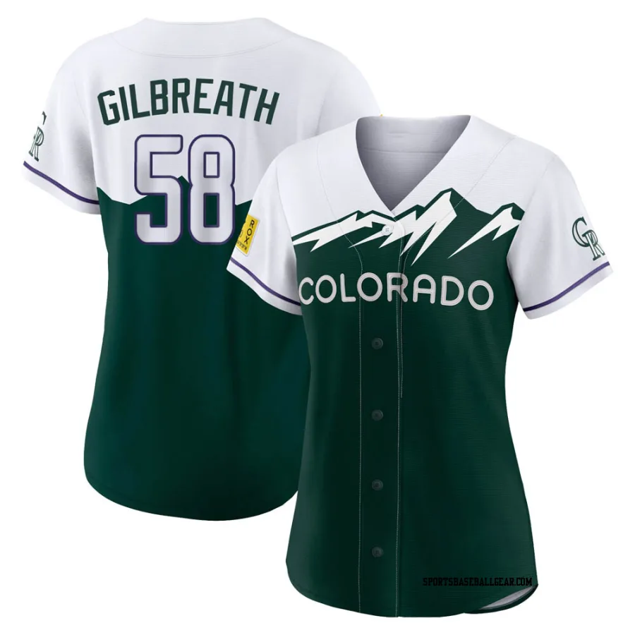 Lucas Gilbreath Women's Colorado Rockies Green Replica 2022 City Connect Jersey