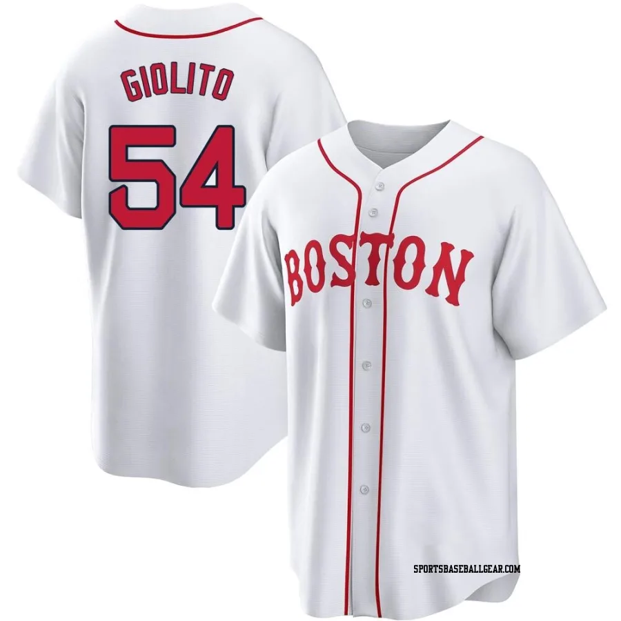 Lucas Giolito Men's Boston Red Sox White Replica 2021 Patriots' Day Jersey