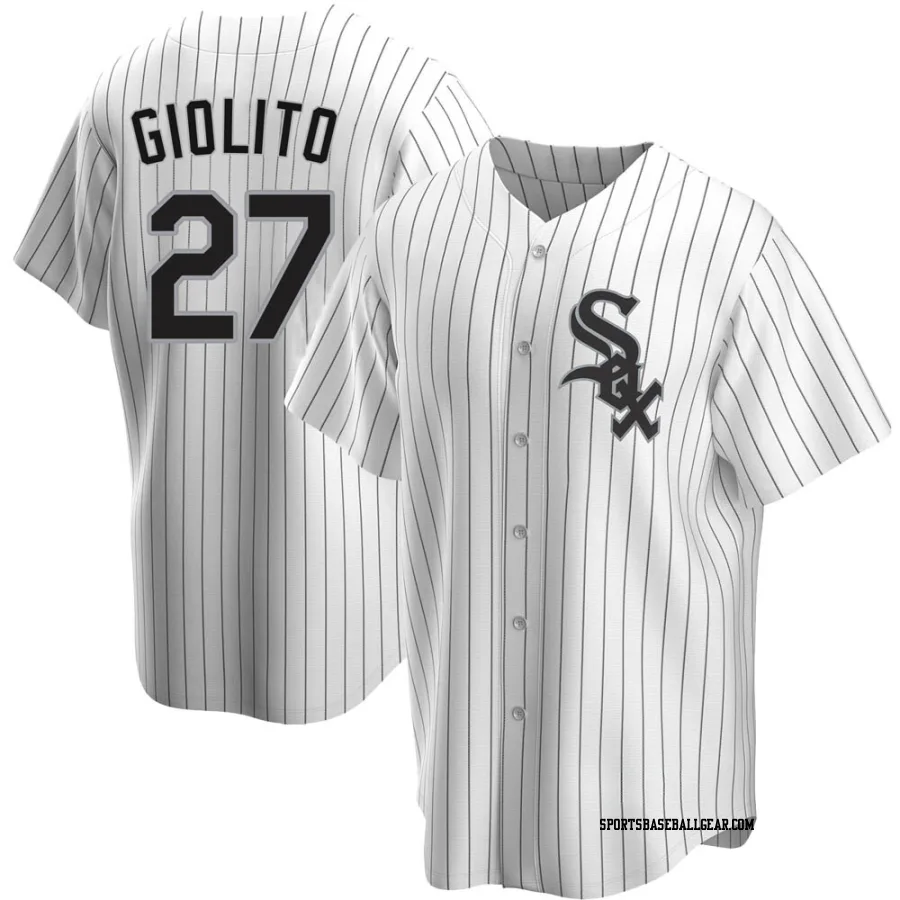 Lucas Giolito Men's Chicago White Sox White Replica Home Jersey