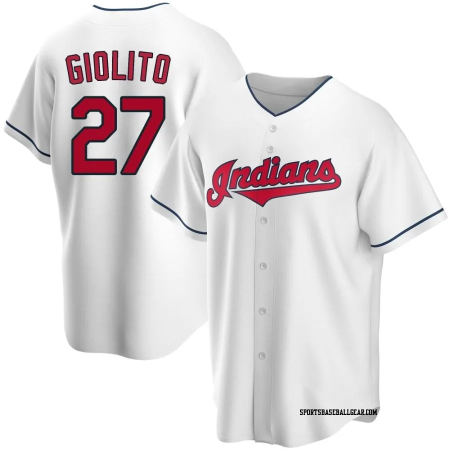 Lucas Giolito Men's Cleveland Guardians White Replica Home Jersey