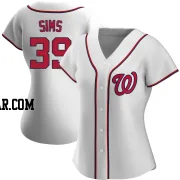 Lucas Sims Women's Washington Nationals White Authentic Home Jersey