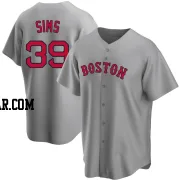 Lucas Sims Youth Boston Red Sox Gray Replica Road Jersey