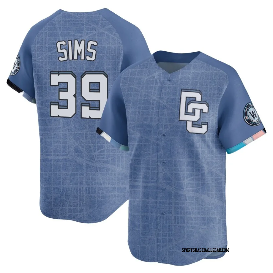 Lucas Sims Youth Washington Nationals Blue Limited 2025 City Connect Jersey