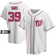 Lucas Sims Youth Washington Nationals White Replica Home Jersey