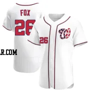Lucius Fox Men's Washington Nationals White Authentic Alternate Jersey
