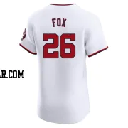 Lucius Fox Men's Washington Nationals White Elite Home Jersey