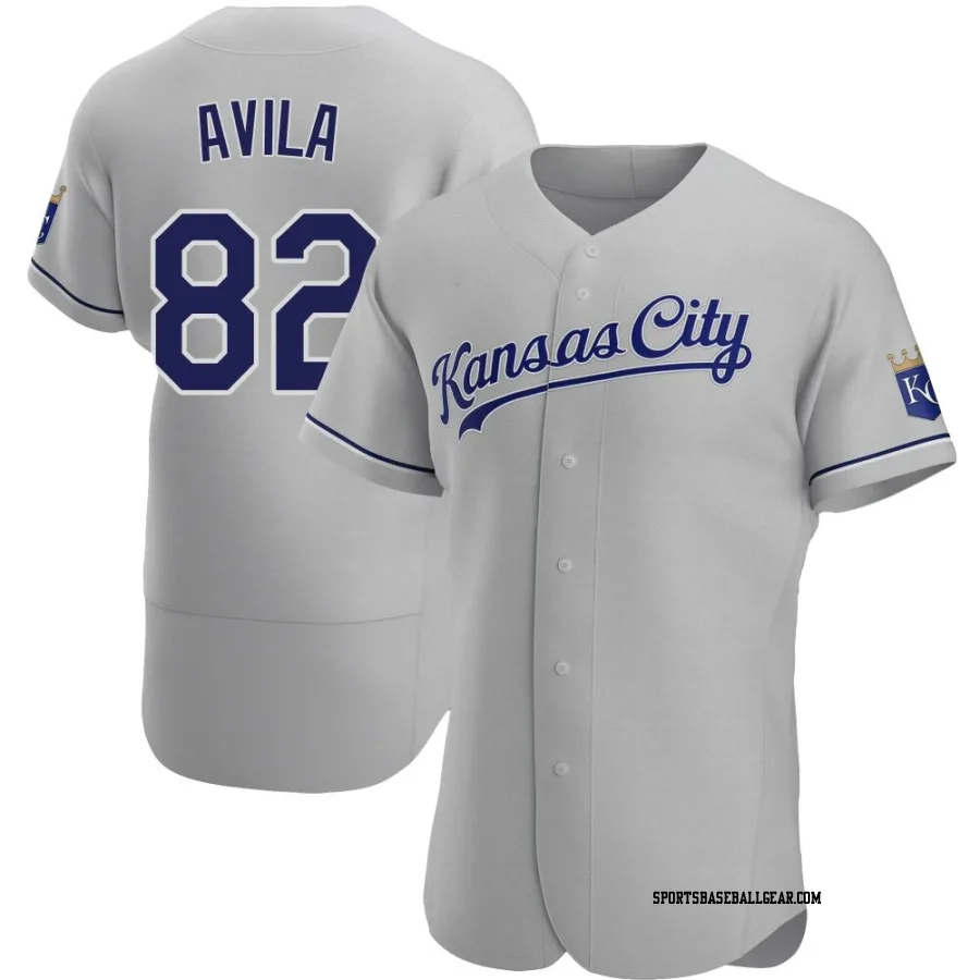 Luinder Avila Men's Kansas City Royals Gray Authentic Road Jersey