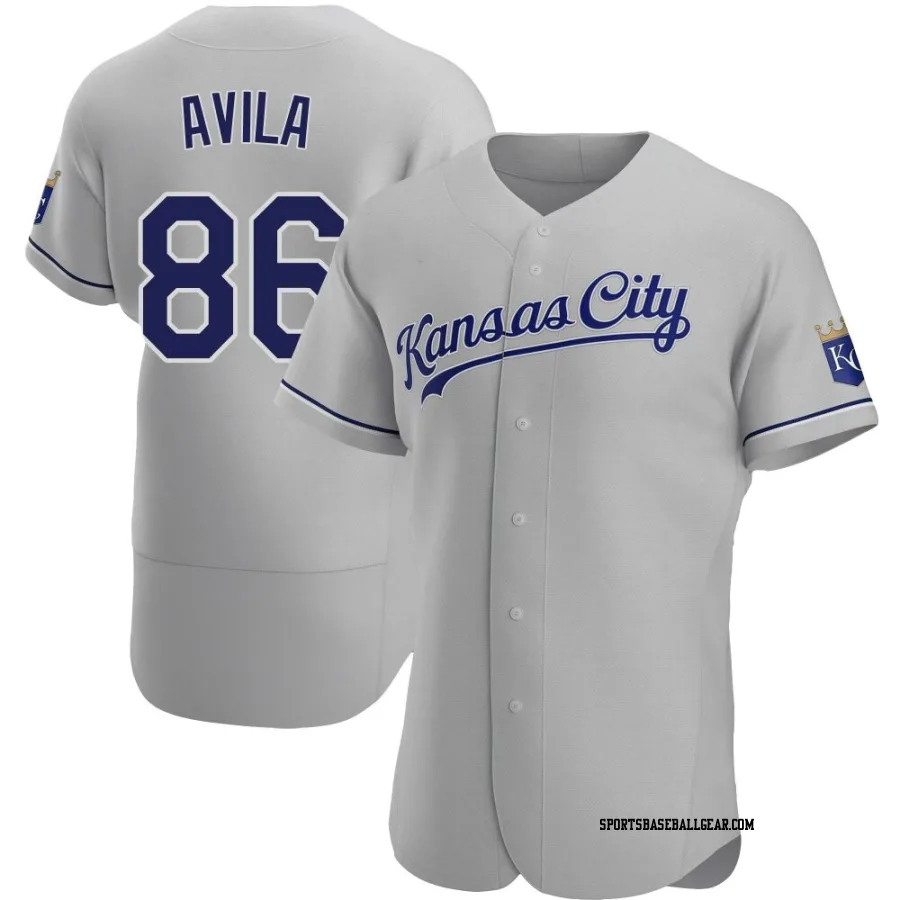 Luinder Avila Men's Kansas City Royals Gray Authentic Road Jersey