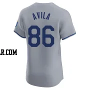 Luinder Avila Men's Kansas City Royals Gray Elite Road Jersey