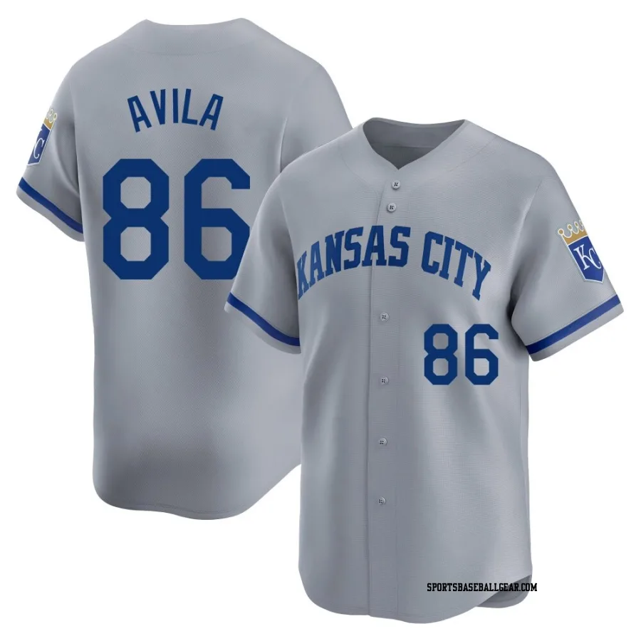 Luinder Avila Men's Kansas City Royals Gray Limited Away Jersey