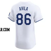 Luinder Avila Men's Kansas City Royals White Elite Home Jersey