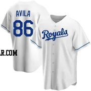 Luinder Avila Men's Kansas City Royals White Replica Home Jersey