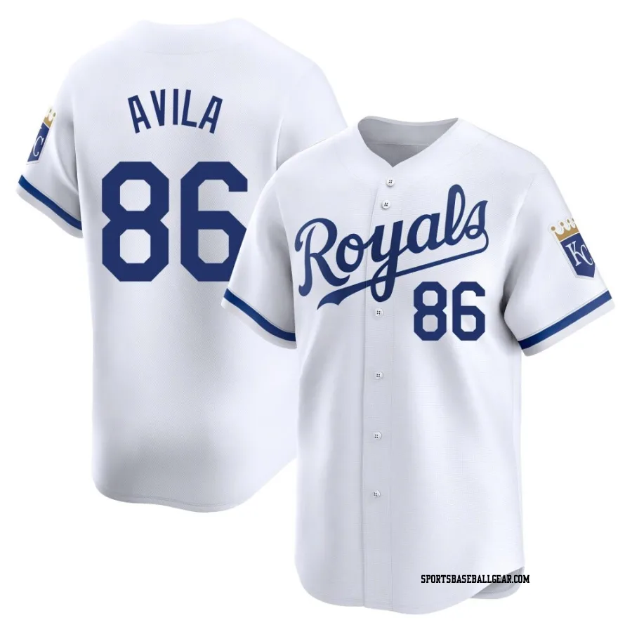 Luinder Avila Youth Kansas City Royals White Limited Home Jersey