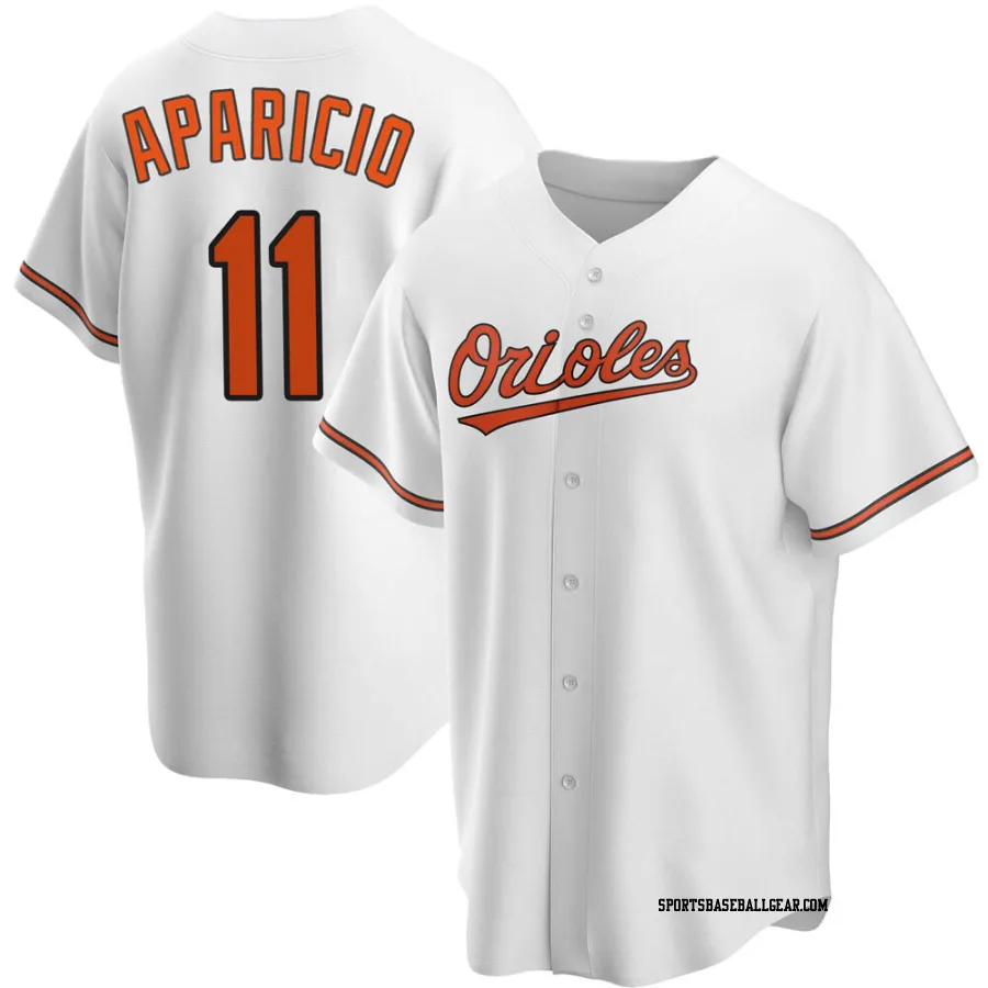Luis Aparicio Youth Baltimore Orioles White Replica Home Jersey