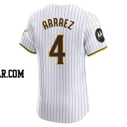 Luis Arraez Men's San Diego Padres White Elite Home Patch Jersey
