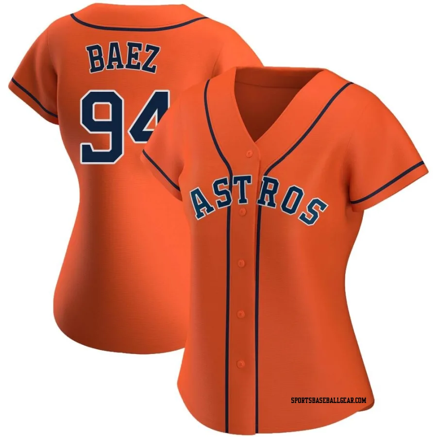 Luis Baez Women's Houston Astros Orange Authentic Alternate Jersey